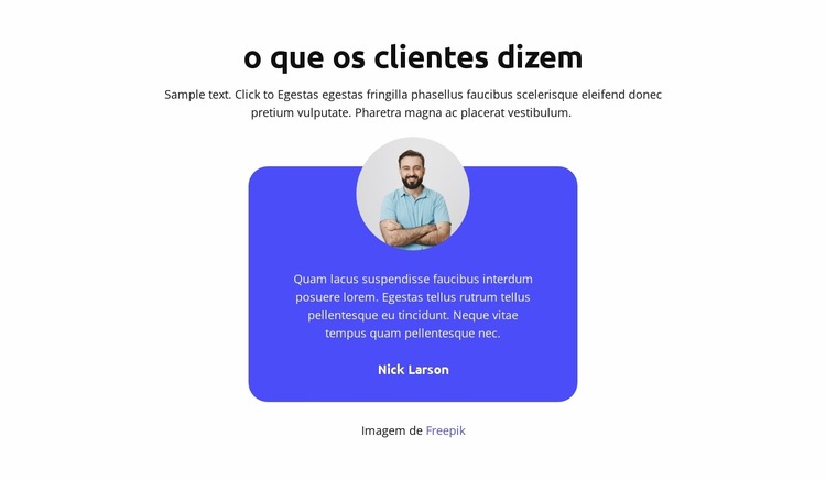 o que os clientes dizem Template Joomla