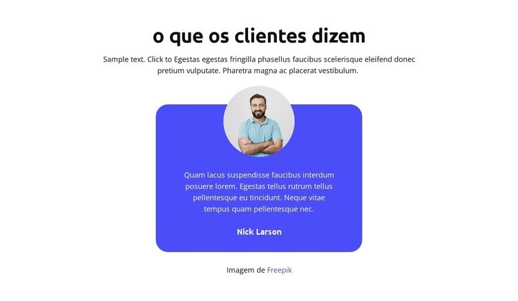 o que os clientes dizem Modelo