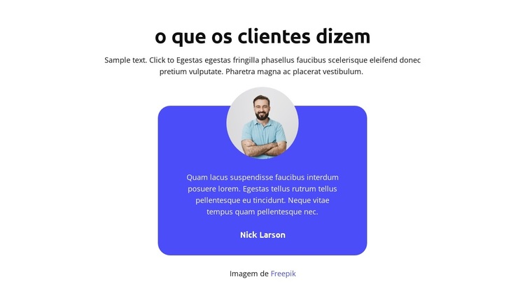 o que os clientes dizem Tema WordPress