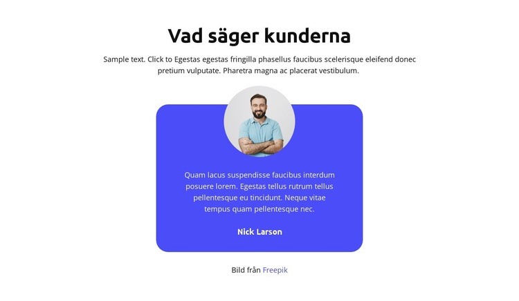 Vad säger kunderna HTML-mall