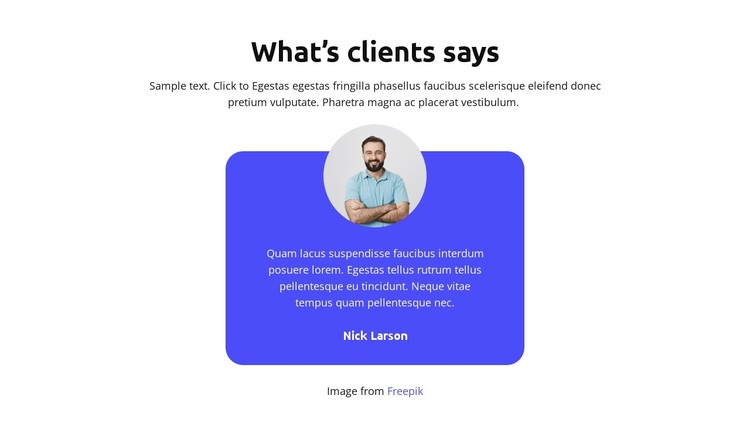 What’s clients says Template