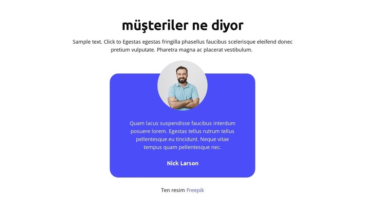 müşteriler ne diyor HTML Şablonu