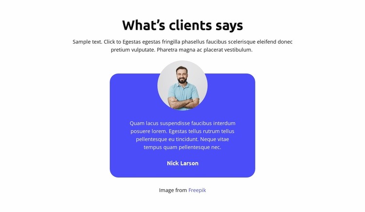 What’s clients says Website Mockup