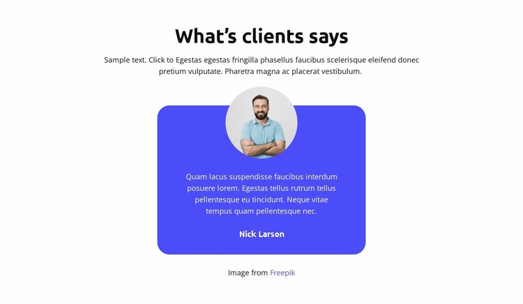 What’s clients says Website Template