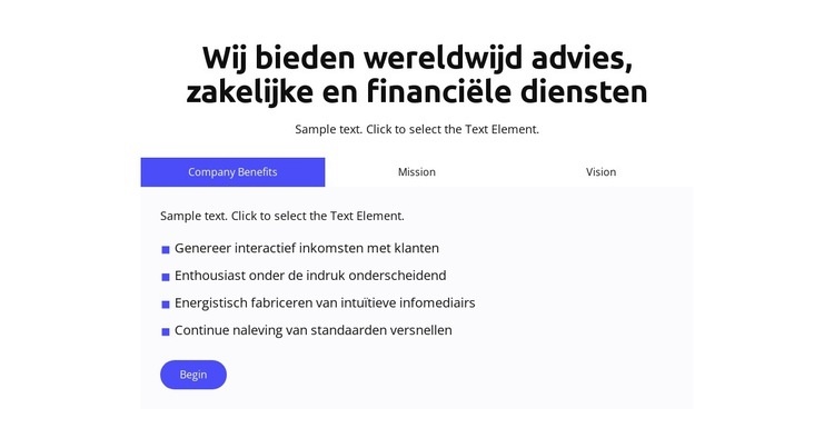 Pak het gereedschap op Website mockup