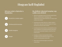 Foglalás Módja - Gyönyörű Weboldal Dizájn