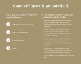 Come Effettuare Le Prenotazioni - Bellissimo Design Del Sito Web