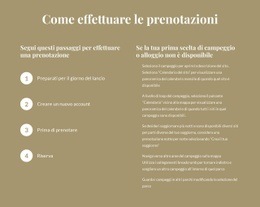 Come Effettuare Le Prenotazioni - Modello HTML5 Definitivo