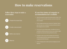How To Make Reservations - Drag & Drop Visual Page Builder