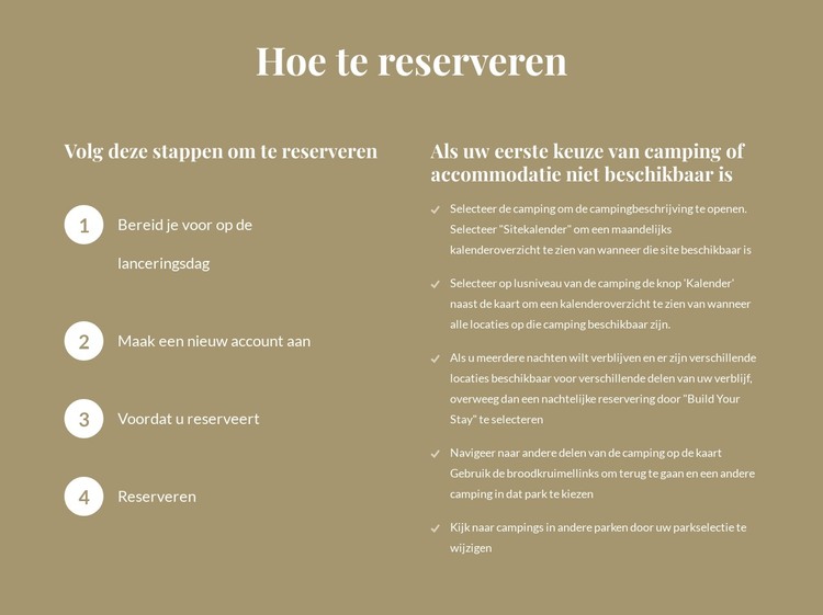 Hoe te reserveren HTML-sjabloon