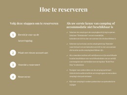 Hoe Te Reserveren - Ultieme HTML5-Sjabloon