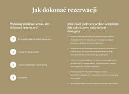 Jak Dokonać Rezerwacji - Prosta Makieta Strony Internetowej