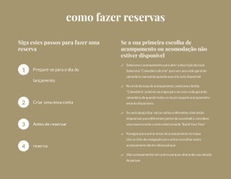 Como Fazer Reservas - Modelos De Sites Responsivos