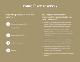 Como Fazer Reservas - Download Do Modelo De Site