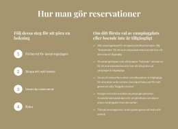 Hur Man Gör Reservationer - Nedladdning Av HTML-Mall