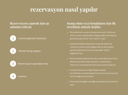 Rezervasyon Nasıl Yapılır - Nihai HTML5 Şablonu