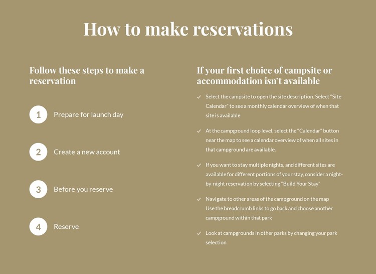 How to make reservations WordPress Website Builder