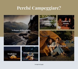 Accampati Nel Tuo Giardino Per Vivere Un'Esperienza All'Aperto - Modello Di Pagina HTML