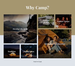 Camp In Your Backyard To Get An Outdoor Experience - Responsive Website Mockup