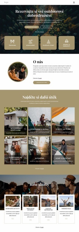 Prémiový Motiv WordPress Pro Rezervujte Si Své Outdoorové Dobrodružství