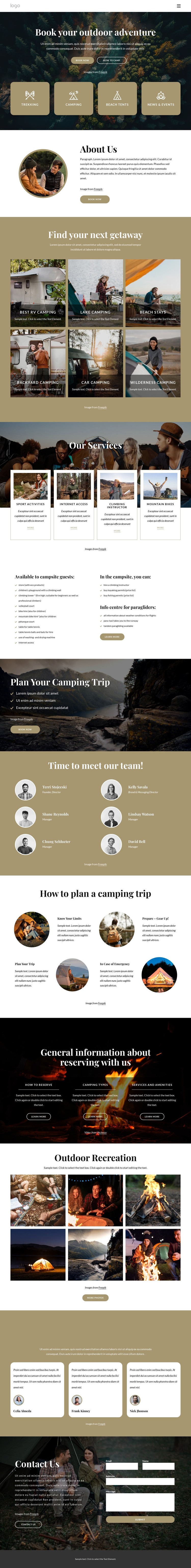 Book your outdoor adventure CSS Template