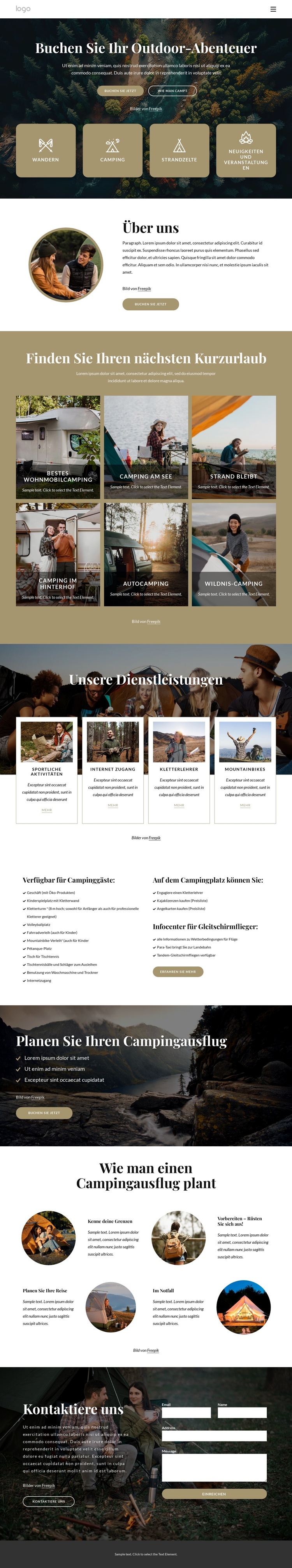 Buchen Sie Ihr Outdoor-Abenteuer WordPress-Theme