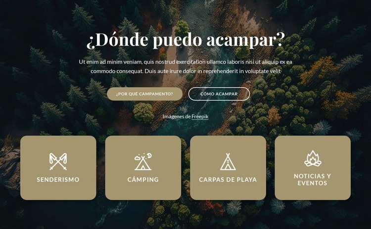 Información sobre nuestro camping Diseño de páginas web