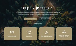 Informations Sur Notre Camping - Modèle De Page HTML