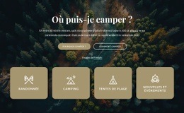 Informations Sur Notre Camping : Modèle HTML5 D'Une Seule Page