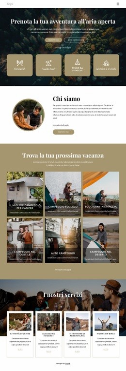 Prenota La Tua Avventura All'Aria Aperta - Modello Gratuito