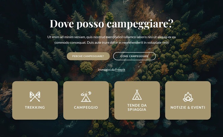 Informazioni sul nostro campeggio Un modello di pagina