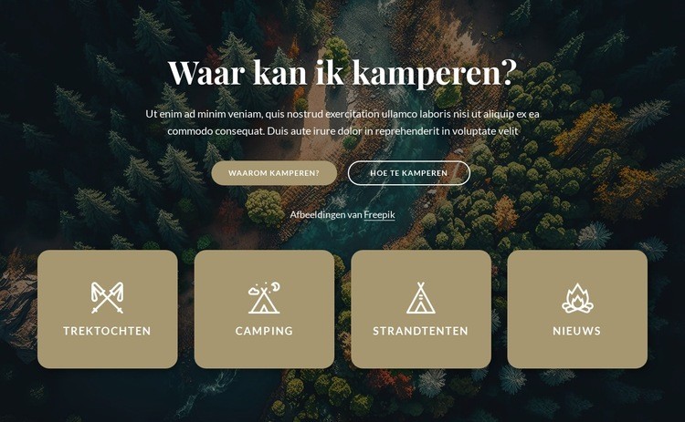 Informatie over onze camping Sjabloon voor één pagina