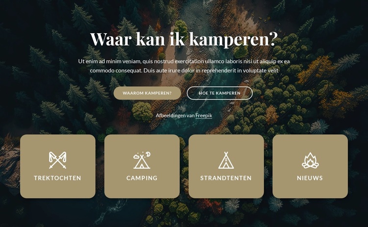 Informatie over onze camping WordPress-thema