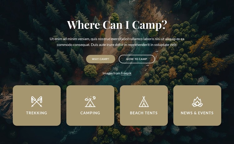 Information about our camping WordPress Theme