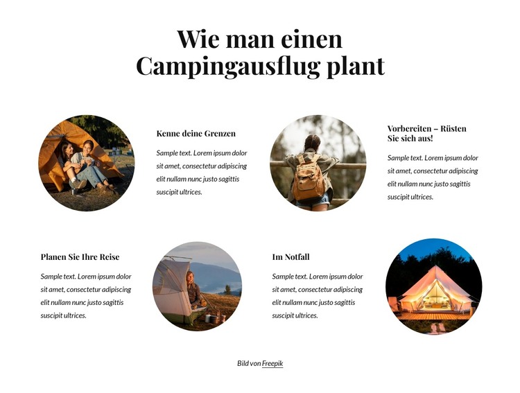 Familien-Camping-Abenteuer HTML-Vorlage