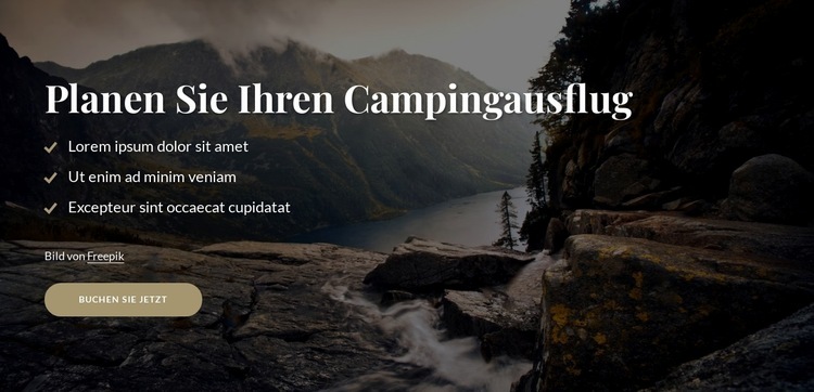 Planen Sie Ihren Campingausflug Vorlage