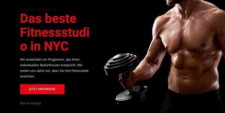 Willkommen im Crossfit-Fitnessstudio Landing Page
