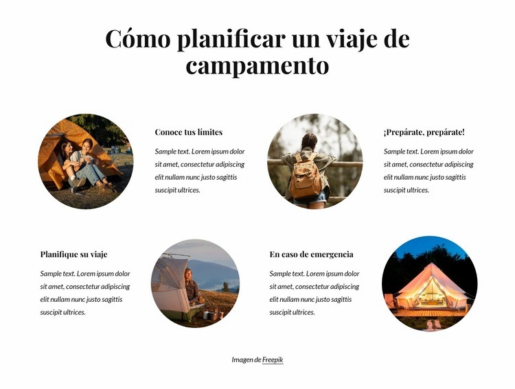 Aventura de campamento familiar Plantillas de creación de sitios web