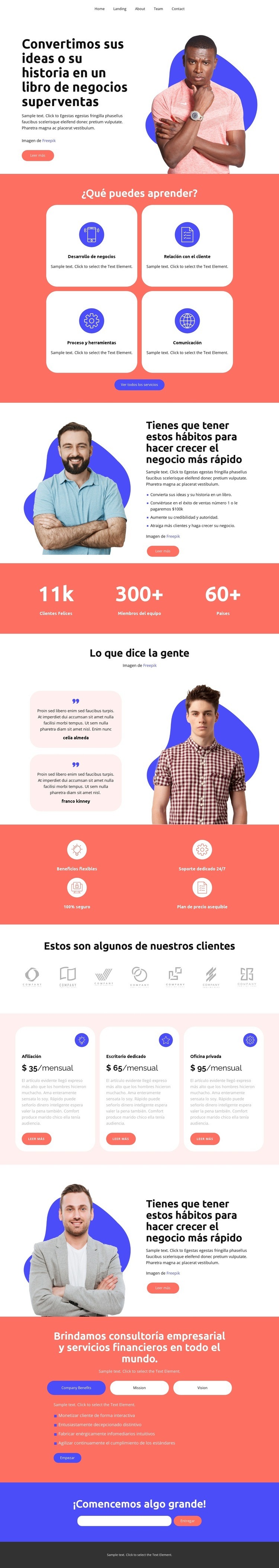 Convierte tus ideas Maqueta de sitio web