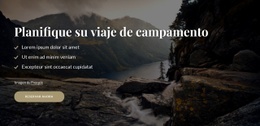 Diseño De Página Para Planifique Su Viaje De Campamento