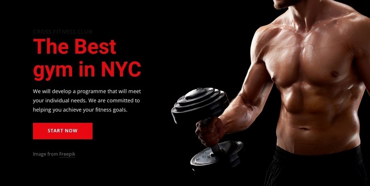 Welcome to Crossfit gym Homepage Design