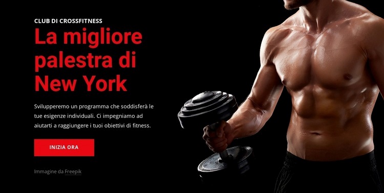 Benvenuti nella palestra Crossfit Progettazione di siti web