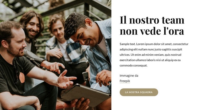 Squadra del campeggio Mockup del sito web