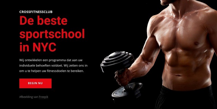 Welkom bij Crossfit sportschool Website ontwerp