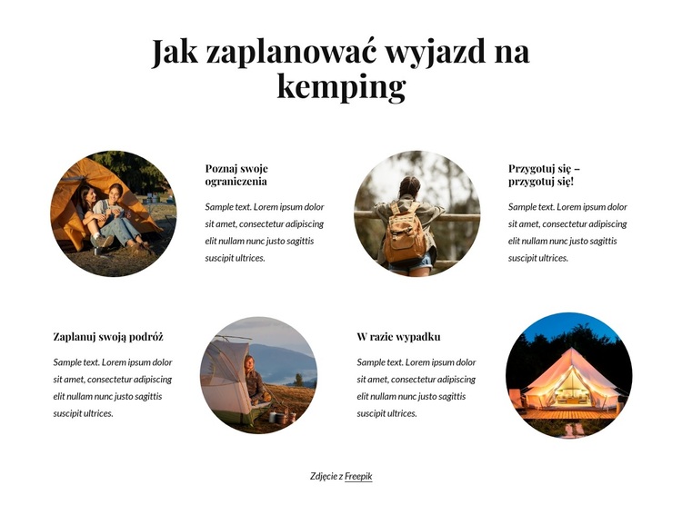 Rodzinna przygoda na kempingu Motyw WordPress