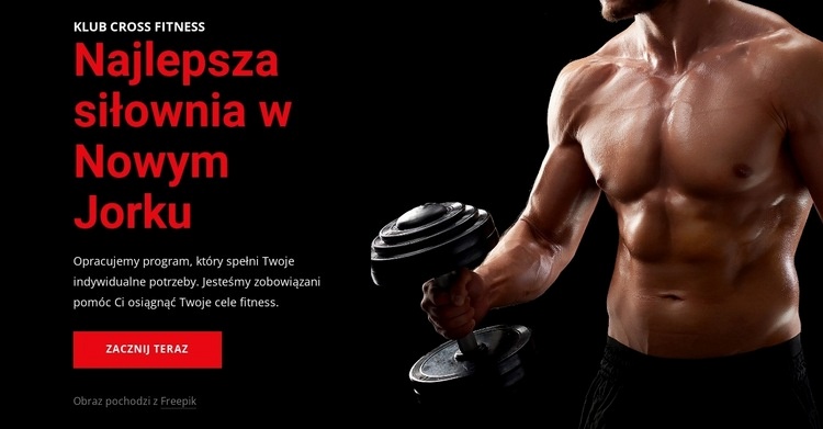 Witamy na siłowni Crossfit Szablon