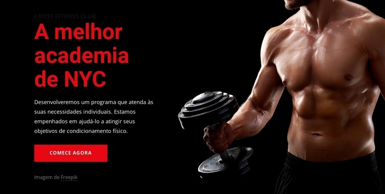 Bem-vindo à Academia Crossfit Modelo HTML5