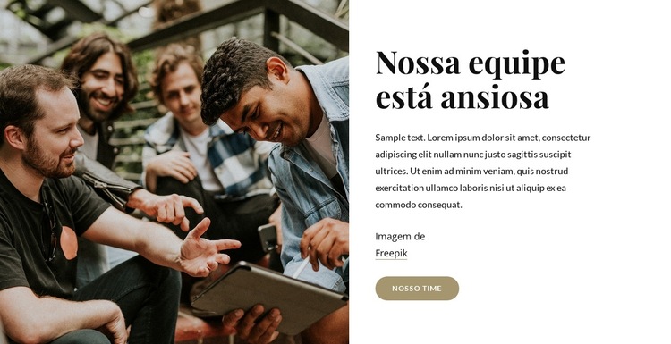 equipe de acampamento Modelo de site