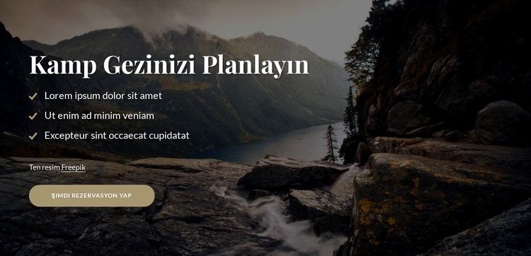 Kamp gezinizi planlayın WordPress Teması