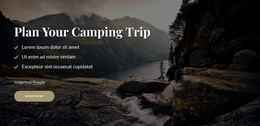 Plan Your Campimg Trip - Best Website Template Design